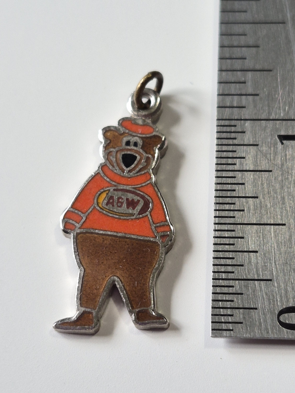 Vintage A&W Root Bear Charm Pendant - Cute Accessory